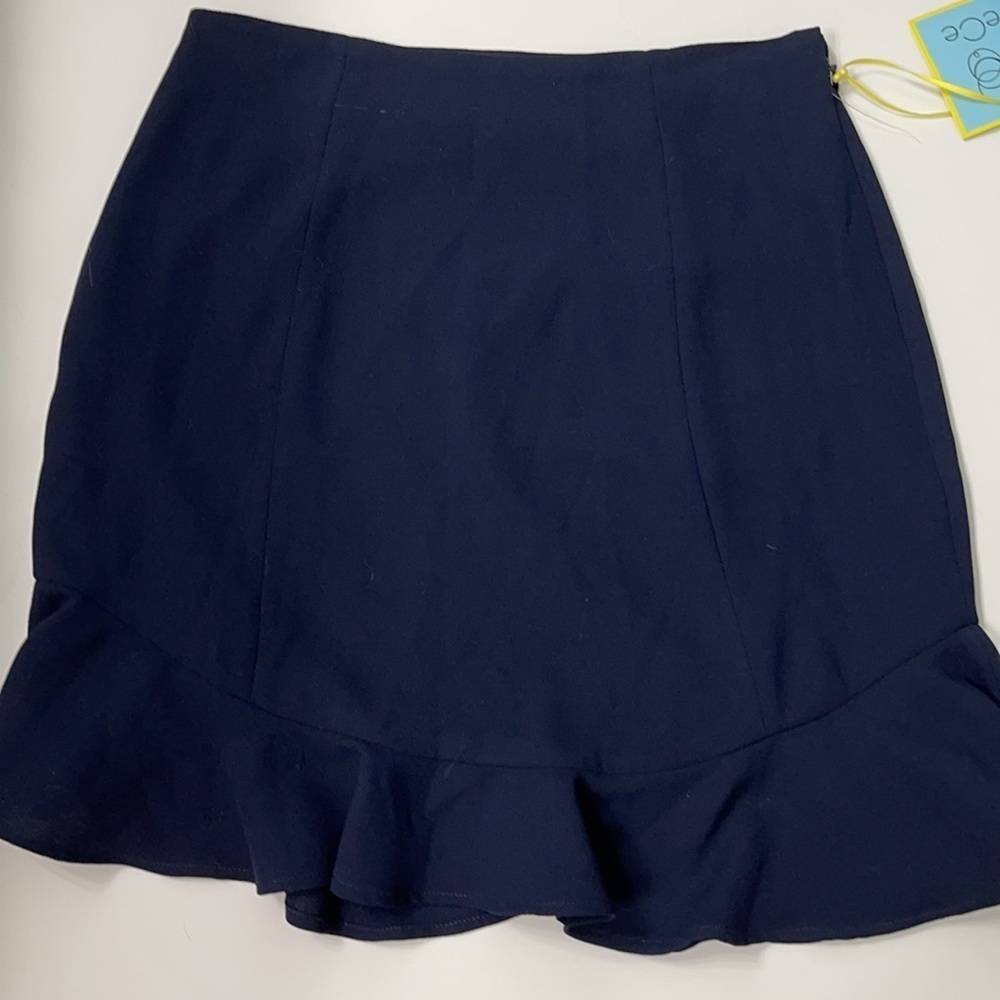 CeCe BLUE RUFFLE SKIRT - Picture 12 of 13